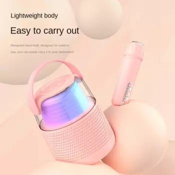 Портативный Bluetooth-динамик, беспроводной микрофон, караоке, звук, TF-карта, музыкальный плеер, подарок, пение, КТВ, аудио, уличная, новая, горячая распродажа
