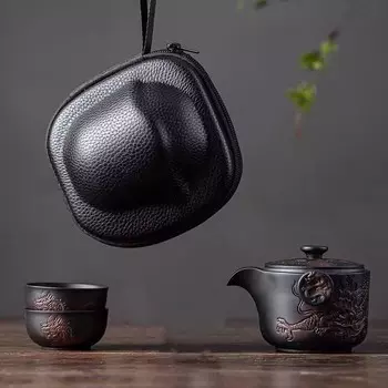 Портативный чайный набор JINGDE CERAMICS фиолетовый