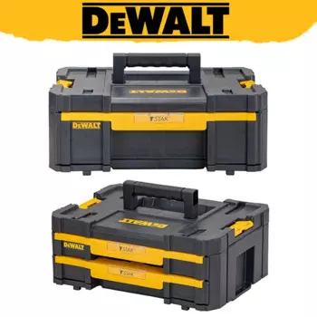 Портативный двухслойный ящик DEWALT DWST1-70705 TSTAK, Переносной Контейнер для инструментов большой емкости из пластика