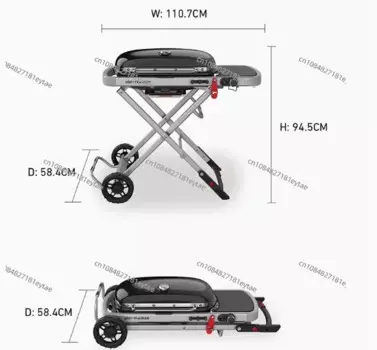 Портативный газовый гриль Weber Traveler, черный