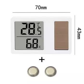 Измеритель температуры и влажности солнечной энергии, мини-портативный цифровой электронный измеритель температуры влажности для спальни