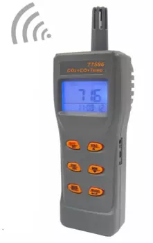 Портативный Измеритель CO2 & CO и температуры AZ77596, комбинированный термометр с ЖК дисплеем и подсветкой, для проверки качества воздуха в помещении