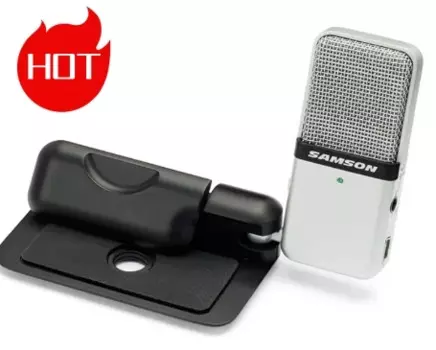 Портативный конденсаторный микрофон Samson Go с USB-кабелем и зажимом