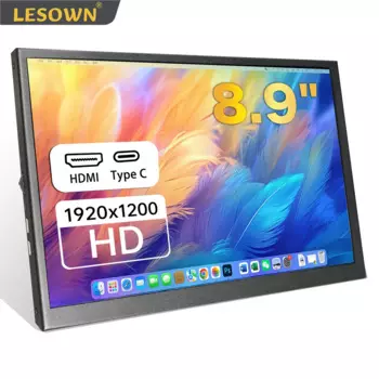 Портативный сенсорный монитор LESOWN, 8,9 дюйма, USB Тип C, HDMI, 1920x120, 0 IPS