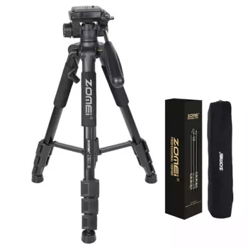 Портативный штатив ZOMEI Q111 для SLR и DSLR-камер, профессиональный дорожный алюминиевый, с цилиндрической головкой, три цвета