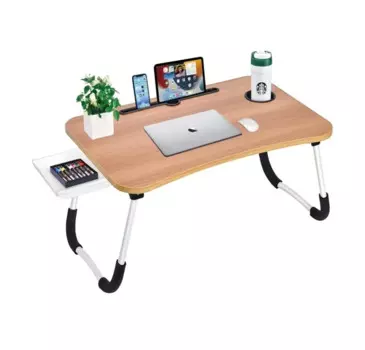 Портативный складной стол для ноутбука Combohome MDF, деревянный складной компьютерный стол на кровати