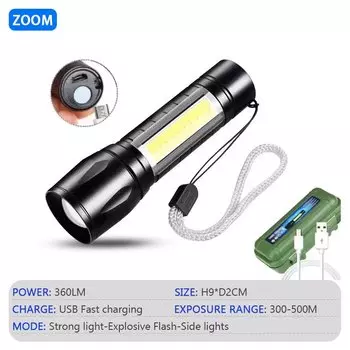 Портативный светодиодный фонарик TIIIIT IP65