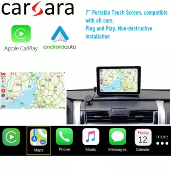 Портативный универсальный беспроводной навигатор CarPlay экран 7 дюймов сенсорный монитор Поддержка Android Авто Mirrorlink Автомобильный мультимедийный автомобильный GPS