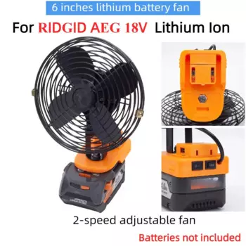 Портативный вентилятор с USB-зарядкой для литий-ионного интерфейса RIDGID AEG 18 В, для домашнего и наружного походного вентилятора (кроме батареек)
