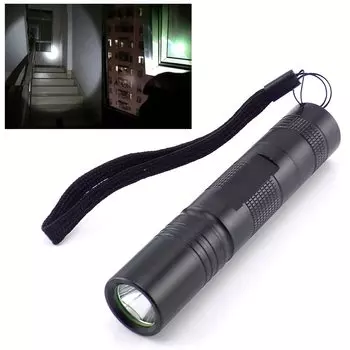 Портативный водонепроницаемый фонарь QvvCev черного цвета