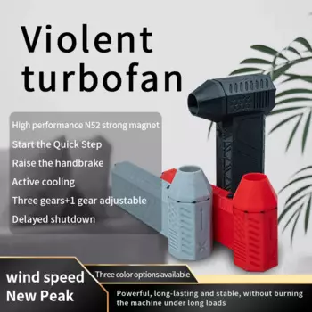 Портативный воздушный вентилятор Mini Turbo Jet, ручной бесщеточный двигатель 120000 об/мин, скорость ветра 50 м/с, промышленный воздуховод, вентилятор