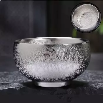 Посеребренная керамическая чашка JINGDE TEA SET
