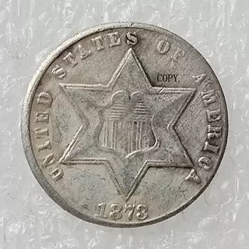 Посеребренная копия монеты США 1859-1873 года