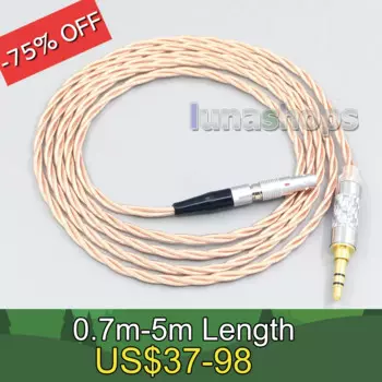 Посеребренный OCC экранирующий коаксиальный кабель для наушников для AKG K812 K872 Справочная гарнитура для наушников LN007152