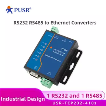 Последовательный преобразователь PUSR RS232 RS485 для сервера Ethernet, Поддержка сервера TCP/IP Modbus RTU в TCP Gateway USR-TCP232-410s