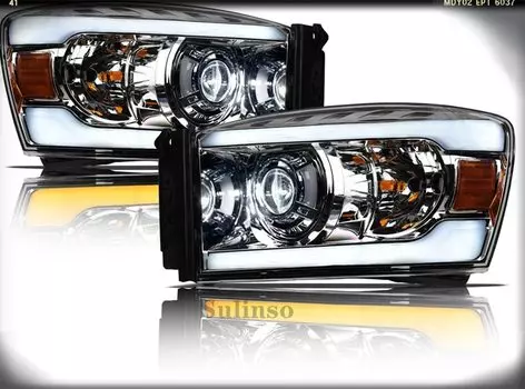 Последовательсветодиодный светодиодсветильник световая панель Sulinso Switchback и вводной свет-хромовый янтарь подходит для 2006-2008 Dodge Ram 1500 / 2006-2009 2500 3500