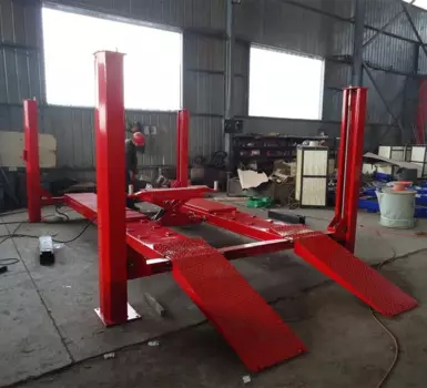 Поставка от производителя, четырехстоечный автомобильный подъемник может использоваться с колесным выравнивателем 3500 кг, второй подъемный домкрат 2 тонны, красный/синий/серый