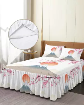 Постельное белье в японском стиле Mt. Fuji Sakura Cherry Blossom покрывало на кровать с наволочками наматрасник покрывало комплект постельного белья простыня