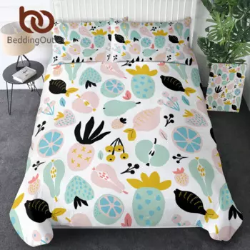Постельные принадлежности, набор постельного белья с фруктовыми грушами, пододеяльник для спальни, Детский Комплект постельного белья, King удобный