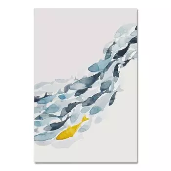 Постер Абстрактная акварельная рыба AliPaint