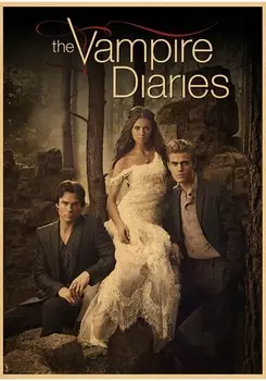 Постер «Дневники вампира», винтажная бумага