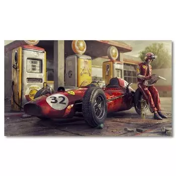 Постер Ferrari Classic Racing F1 на холсте