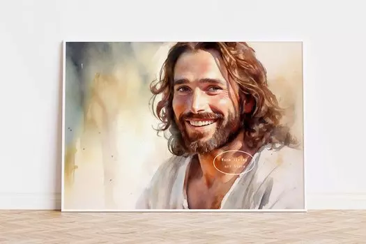 Постер "Иисус на воде" на холсте