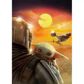 Постер "Мандалорианец Грогу" HEROCROSS на холсте