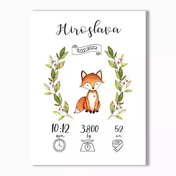 Постер с именем ребенка DHRM