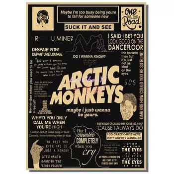 Постеры Arctic Monkeys из крафт-бумаги