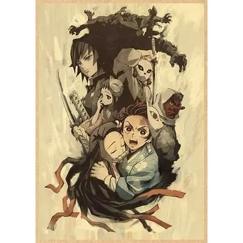 Постеры Demon Slayer luckydlongjie