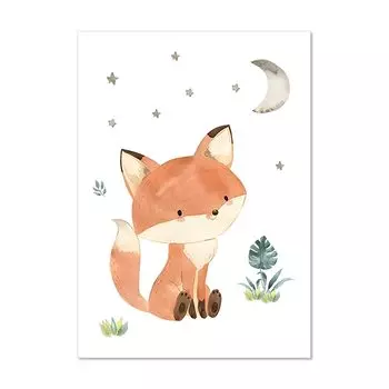 Постеры Kingsmile "Бохо мультфильм милый слон жираф животные"