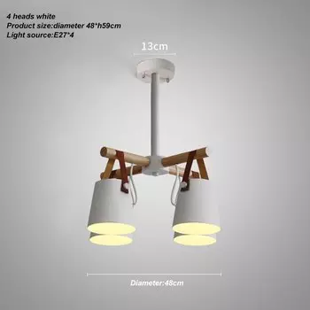 Потолочная люстра DF LIGHT HOUSE 3 головы черная/белая