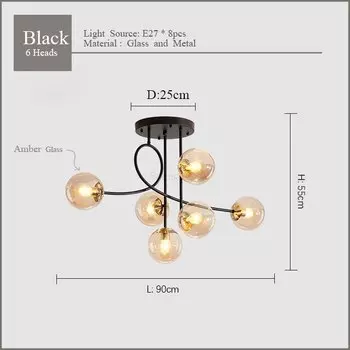 Потолочная люстра JIANKEXING золотая