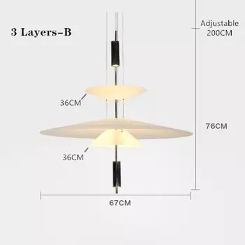 Потолочная люстра MZISOSOD, акриловая, черная/золотая/белая