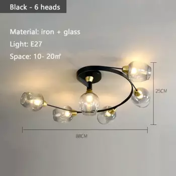 Потолочная люстра TAONUANSHU стеклянная