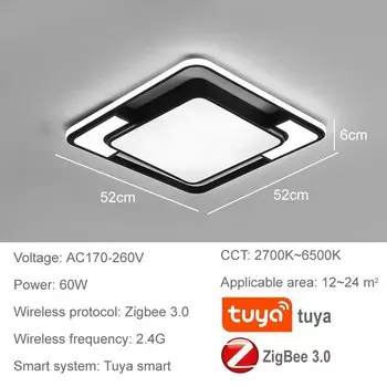 Потолочный светильник ALZLZLAC Zigbee белый/черный