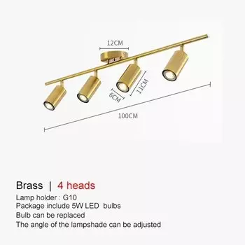 Потолочный светильник IANLOV, бронза, 4 головки