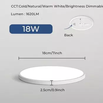 Потолочный светильник Mzvul, круглый, алюминиевый, 48 Вт