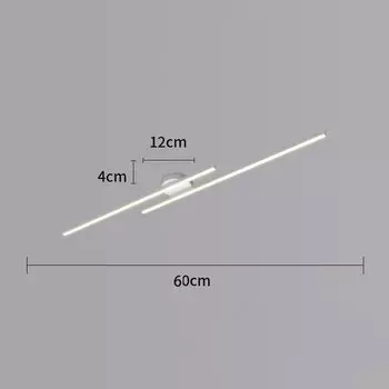 Потолочный светильник Narrandes, алюминий, черный/белый, 60/90/120 см, теплый свет