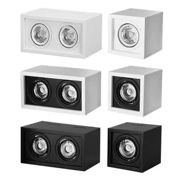 Потолочный светильник QIUBOSS квадратный белый черный 12/15 Вт