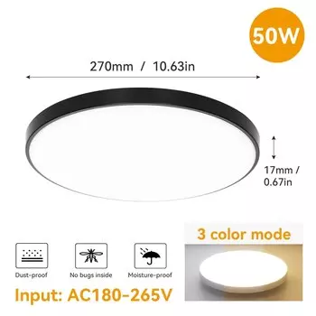 Потолочный светильник SZKOSTON 37 см, 30/40/50/72 Вт