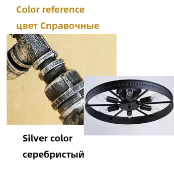 Потолочный светильник wecus круглый железный черный/медь/серебро E14