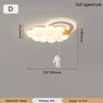Потолочный светильник XIUAN Cartoon Cloud Rainbow