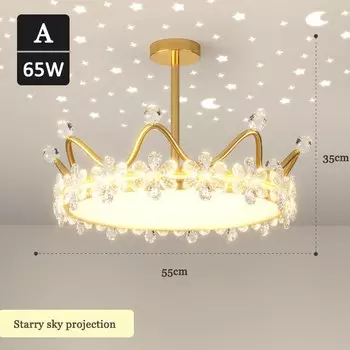 Потолочный светильник XIUAN Crystal Crown со звездным проектором