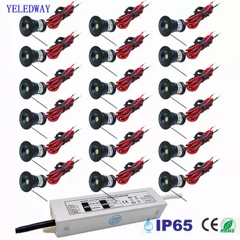 Встраиваемый потолочный светильник мини-прожекторы 1 Вт, направленное освещение, 12 В, встроенный потолочный светильник с драйвером 110 В, 220 В для дома, витрины, шкафа, гостиничного освещения
