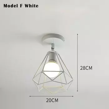 Потолочный светильник ZHB stcfies, черный/белый, металлический, E27