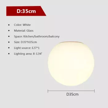 Потолочный светильник zhiwudeng, круглый, молочно-белый