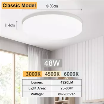 Потолочный светодиодный светильник круглый