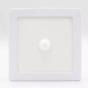Потолочный светодиодный тонкий круглый датчик движения и датчик освещения, 6 Вт, 12 Вт, 18 Вт, квадратная поверхность, очень тонкая панель